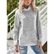thumbnail image 4 of Sudadera con capucha para mujer Sudadera con capucha de color sólido Manga larga Cuello con cremallera Top suelto informal de otoño, Marrón claro, L AweSitey AP003716-33, 4 of 6