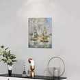 thumbnail image 2 of Sailboat Decor Wall Art for Living Room Boat Wall Decor Nautical Sailboat Canvas Painting Framed Artwork for Bedroom Bathroom 12''''x16'''', 2 of 6