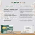 thumbnail image 4 of THREAD SPREAD Organic Cotton Bed Sheets Queen - 100% Organic Cotton Sheets Queen Size(4 PC, Sea Foam), Crisp Cooling Percale Weave Sheet Set, 4 of 7