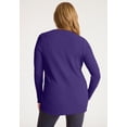 thumbnail image 3 of Jessica London Women's Plus Size Ribbed Crossover Crewneck, 3 of 5