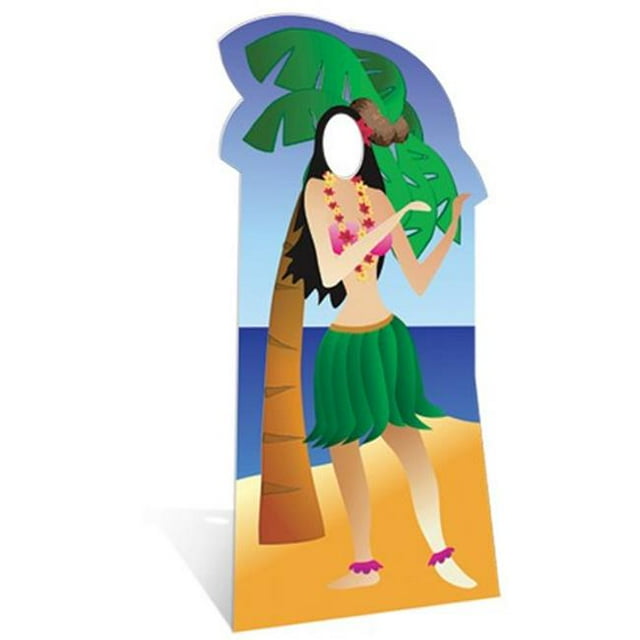 Star Cutouts SC44 Hula Girl Stand-in Cutout - 74 x 38 x 1 in.