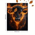 thumbnail image 3 of Qisvanset 12x16 Inch Framed Canvas Wall Art Fiery Bull Majestic Animal Bold Statement Ranch Living Room Wall Art, 3 of 8