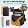 thumbnail image 4 of KUIFORTI Cool Orange Capybara Print Kids School Backpack for Boys Elementary Middle Students Large Capacity with Multiple Organizer Pockets Bookbag Back to School Essentials Gifts, 4 of 7
