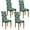 Cyprus Green / Morocco, variant on Stretch Spandex Dining Room Chair Covers \u2013 Set of 4 Universal Removable Washable Chair Seat Slipcovers Protector for Kitchen, Ceremony, Wedding, Banquet, Hotel and Party