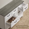 thumbnail image 5 of Dresser for Bedroom with 7 Drawers, Lofka 47" Wide Modern Chest of Drawers with Metal Handle, Wooden Dresser TV Stand, Wood Closet Clothes Storage Organizer for Living Room, Hallway, Gray, 5 of 12