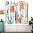 thumbnail image 2 of Crabs 54×55 Inch Black Out Curtains 2 Packs Aesthetic for Bedroom Living Room Sliding Glass Doors Kitchen Windows, 2 of 5