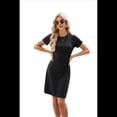thumbnail image 4 of Vestido Negro de Cuello Redondo y Corta Talla S, 4 of 10
