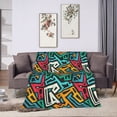 thumbnail image 6 of ZNDUO Lightweight Microfiber Bed Blanket, Vintage Aztec Tribal Art Pattern Super Soft Flannel Cozy Throw Blankets, 40"x30", 6 of 8