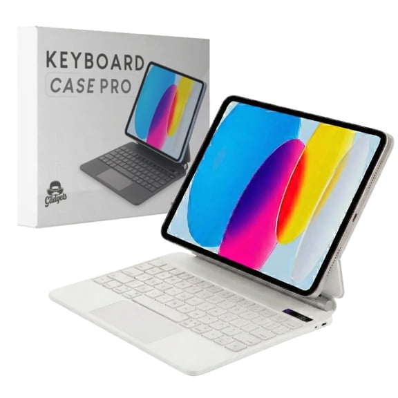 Teclado Magic Keyboard Pro Para Ipad 10th A16 2025 Español Ñ Blanco.