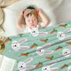 thumbnail image 5 of Manta de lana de franela con diseño de conejita (70 x 100 cm), multicolor, suave y cálida, para niños y adultos | Decoración infantil, manta para bebé, sofá cama, coche, lavable a máquina., 5 of 5