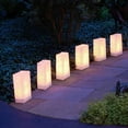 thumbnail image 2 of LumaBase Electric LED Luminaria Kit with LED White Lights - Set of 6 (Silver Snowflake), 2 of 5