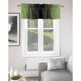 thumbnail image 2 of Dark Sea Green Black Ombre Kitchen Curtain Valances for Windows Farmhouse Short Curtains, Modern Gradient Abstract Art Rod Pocket Valance Curtain for Bedroom Cafe Living Room 60"x14", 2 of 8