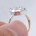 thumbnail image 5 of solitaire jewels 2.25CT Bezel Set Pear Moissanite Engagement Ring For Women, 14K Yellow Gold, 5 of 7