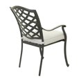 thumbnail image 3 of Wynn Outdoor Patio Metal Dining Chair, Set of 2, Light Gray- Saltoro Sherpi, 3 of 4