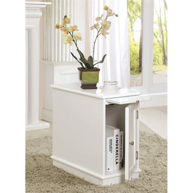 Bowery Hill Table de Bout avec Plateau en Blanc
