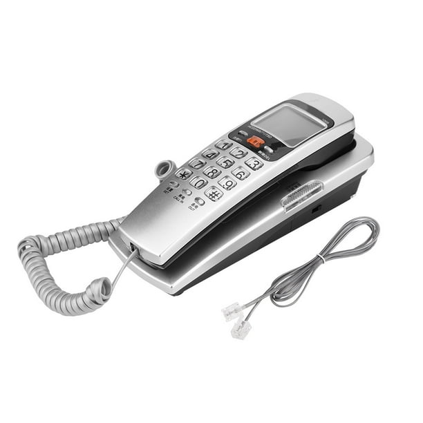 Tebru Wall Mounted Telephone Landline Fsk Dtmf Caller Id Corded Phone Desk Put Fashion Extension For Hom Com - Wall Mount Corded Phone With Caller Id