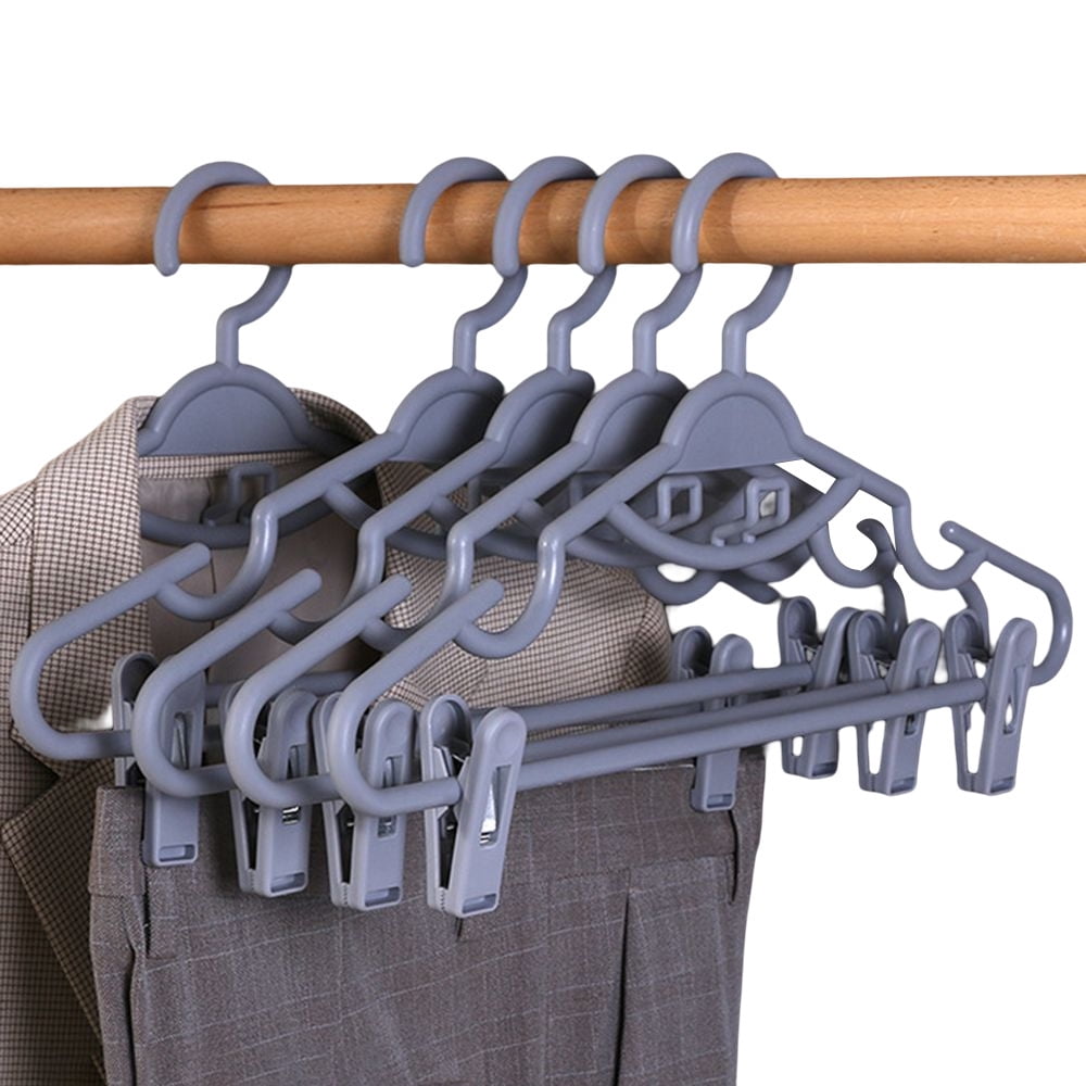 7730 Cloth Hanger 6 in 1 MultiLayer Hanging Mass Pants Rack Stainless   Deodap