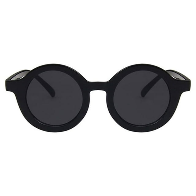 Sonducket Gafas de sol ópticas redondas Gafas para bebés Protección Negro brillante Gris Type3 NO3