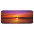 thumbnail image 1 of Ocean Kitchen Mat, Romantic Sunset on the Beach Sun Rays Reflection on the Sea Colorful Sky Picture, Plush Decorative Kitchen Mat with Non Slip Backing, 47" X 19", Orange Purple, by Ambesonne, 1 of 1