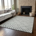thumbnail image 6 of Addison Rugs Mayfield Washable Transitional Squares Gray Rectangle Rug, 5' x 7'6", 6 of 6