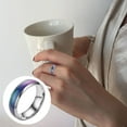 thumbnail image 2 of Guodhu Mood Rings for Men Women With Color Mood Chart Stainless Steel Band Mood Jewelry Temperature Sensitive Couple Ring, 2 of 4