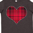 thumbnail image 4 of Inktastic Red Plaid Heart Boys or Girls Toddler T-Shirt, 4 of 5