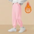 thumbnail image 2 of KAUOD Kids Fleece-Lined Sweatpants Straight Thick Warm Joggers Sweat Pants Boys Girls Winter Warm Padded Sport Pants, 2 of 5