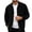 Black, variant on Rvwovn Men's Ribbed Trucker Jacket Full Zip Lapel Collar Corduroy Fall Outerwear for Daily Wear
