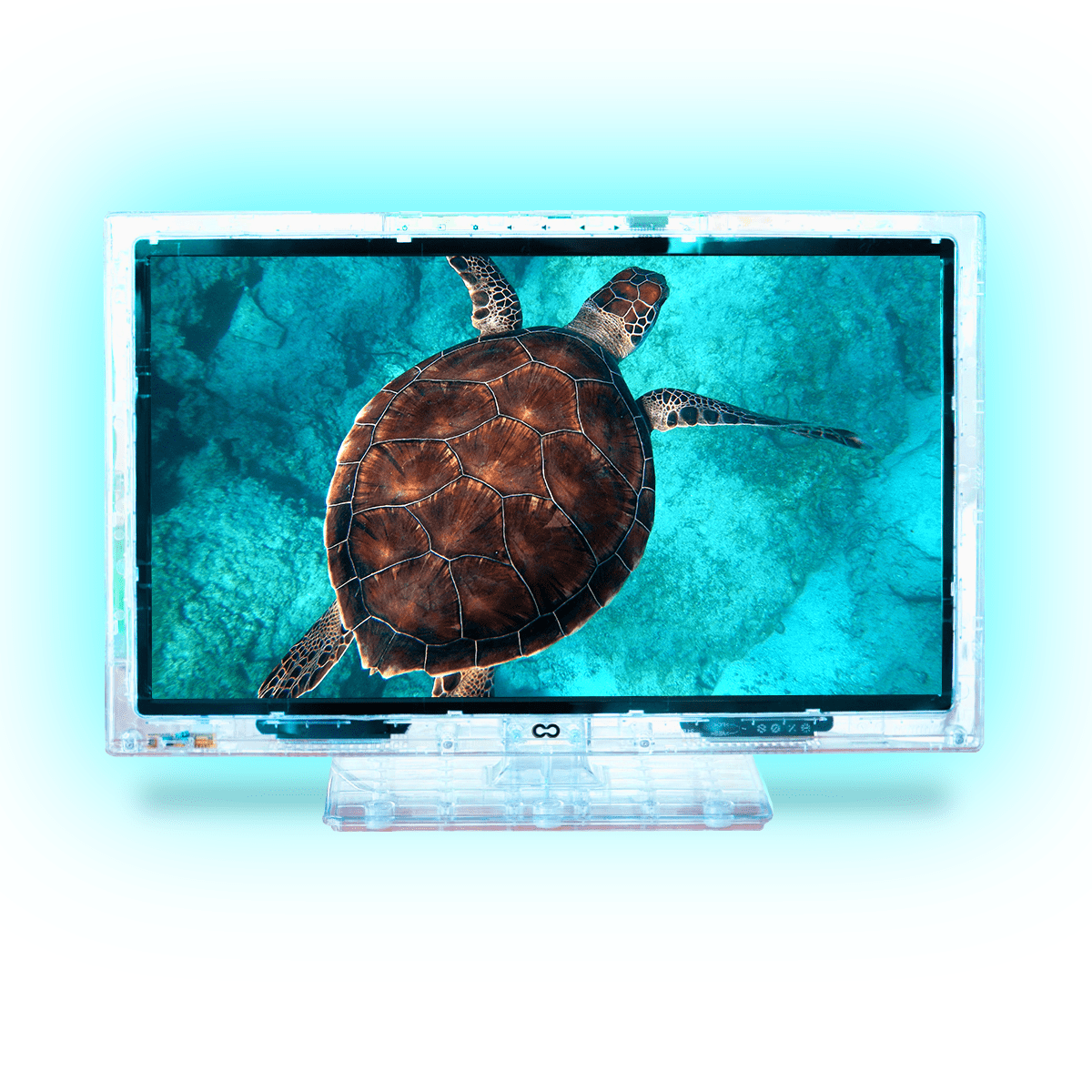22-Inch Neon LED TV by Continu.us | Color-Changing, Non-Smart HD Retro Television, Built-in Ambient Hue Back Lighting - Perfect for a Kids Room
