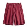 thumbnail image 1 of Wide Leg Pants Men's Plus Size Cargo Shorts Multi-Pockets Relaxed Summer Beach Shorts Pants Red M, 1 of 4