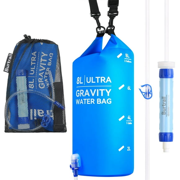 Sistema de Filtración de Agua Burtrail Bolsa de 8L para Camping y Senderismo
