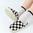 thumbnail image 3 of Erhuoxz Cute House Slippers for Women Men,Plush House Shoes Memory Foam Checkered Slippers Womens Casual Fuzzy Bedroom Indoor Outdoor Plaid Shoes, 3 of 4