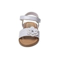 thumbnail image 4 of Petalia Hook And Loop Toddler Girl'S Flower Open Toe Strap Sandals, White, 8, 4 of 5