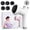 White, variant on Mifanstech Handheld Back Massager, Ultra-Quiet Powerful Muscle Massager, Deep Tissue Massage Gun, Abdominal Fat Massager, Body Sculpting Machine featuring 5 Interchangeable Massage Heads, Pink