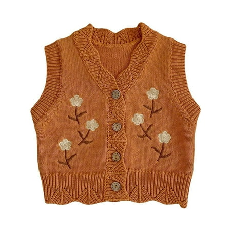 

YDOJG Boys Girls Print Sweater Sweatshirts 2023 Kids Fashion Cotton Sleeveless Sweater Kids Embroidery Gilets Vest And Single Sweater Vest For 12-18 Months