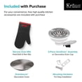 thumbnail image 5 of Kraus Dex Series 25 Inch Undermount Single Bowl Stainless Steel Kitchen Sink, 5 of 5