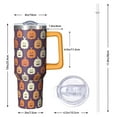 thumbnail image 3 of 40oz Halloween Travel Tumbler with Straw & Handle, Insulated Stainless Steel Cup for Fall, 3 of 7