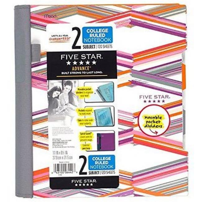 Acco Mead 65984 Five Star Advance Style Wirebound Notebook 2Subject