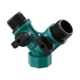thumbnail image 4 of 2 Way Garden Hose Splitter Y-Type Watering Connector Distributor for Outdoor Tap 3/4 Inch ABS Plastic Water Hose Connector for Gardening Cleaning Irrigation, 4 of 11