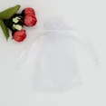 thumbnail image 1 of Bolsa de Organza transparente blanca, regalo de joyería, bolsas de recuerdo de fiesta con cordón para boda, Navidad, pequeños almacenamientos de joyería, 1/50/100 Uds., 1 of 5