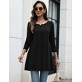 thumbnail image 6 of Zeagoo Dressy Tops for Women 3/4 Sleeve Summer Outfits Loose Fit Round Neck T Shirts Fall Dressy Blouses, 6 of 6