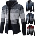 thumbnail image 4 of Chaqueta de punto para hombre, estilo coreano, otoño e invierno, forro polar, ropa exterior gruesa, suéter, ropa de otoño, ropa exterior, cárdigan para hombre, 4 of 5