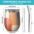 thumbnail image 5 of 12oz Stemless Wine Tumblers Orange and Grey Abstract Art Artwork Vacuum Insulated Stainless Steel Travel Tumbler Cups Mug with Lid and Straw for Champaign,Cocktail,Beer with Cleaning Brush, 5 of 5