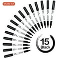 Dry Erase Markers, Shuttle Art 15 Pack Black Whiteboard Markers with Erase,Fine Point