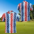thumbnail image 4 of Jeiento 4Th of July Men Women Matching Golf Shirts Women Golf Shirts Golf Tank Top Patriotic Star Stylish Collared Tennis Shirt Activewear for Men Active Couple Wear, Men's XL, 4 of 6