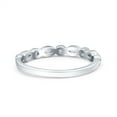 thumbnail image 3 of Half Eternity Band Marquise Round Simulated 925 Sterling Silver Size 9, 3 of 5