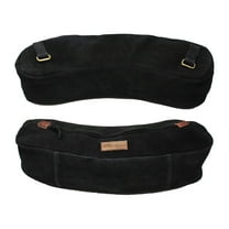 Horse Horse Suede Leather Saddle Cantle Trail Riding Bag Black 102AA26