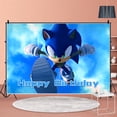 thumbnail image 5 of Fondo fotográfico de Sonic The Hedgehog para fotografía, suministros para fiestas de cumpleaños, baby shower, pancarta decorativa personalizada, 5 of 5