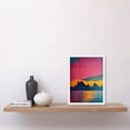 thumbnail image 2 of Sunset at Lakeside Modern Colourful Pop Art Design Artwork Framed Wall Art Print A4, 2 of 4