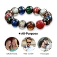 thumbnail image 4 of Pulsera de cristal hecha a mano con cuentas de rosario, pulsera elástica de meditación de yoga para hombres y mujeres, 4 of 5